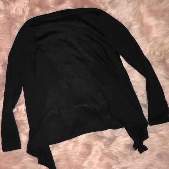 Black cardigan with gold rhinestones on shoulders - Picture 4 of 4